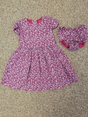 Ralph Lauren Coral Floral Infant Dress Sz 12 months Old Money Summer